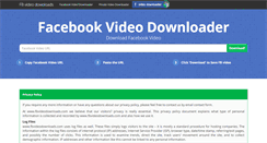 Desktop Screenshot of fbvideodownloads.com